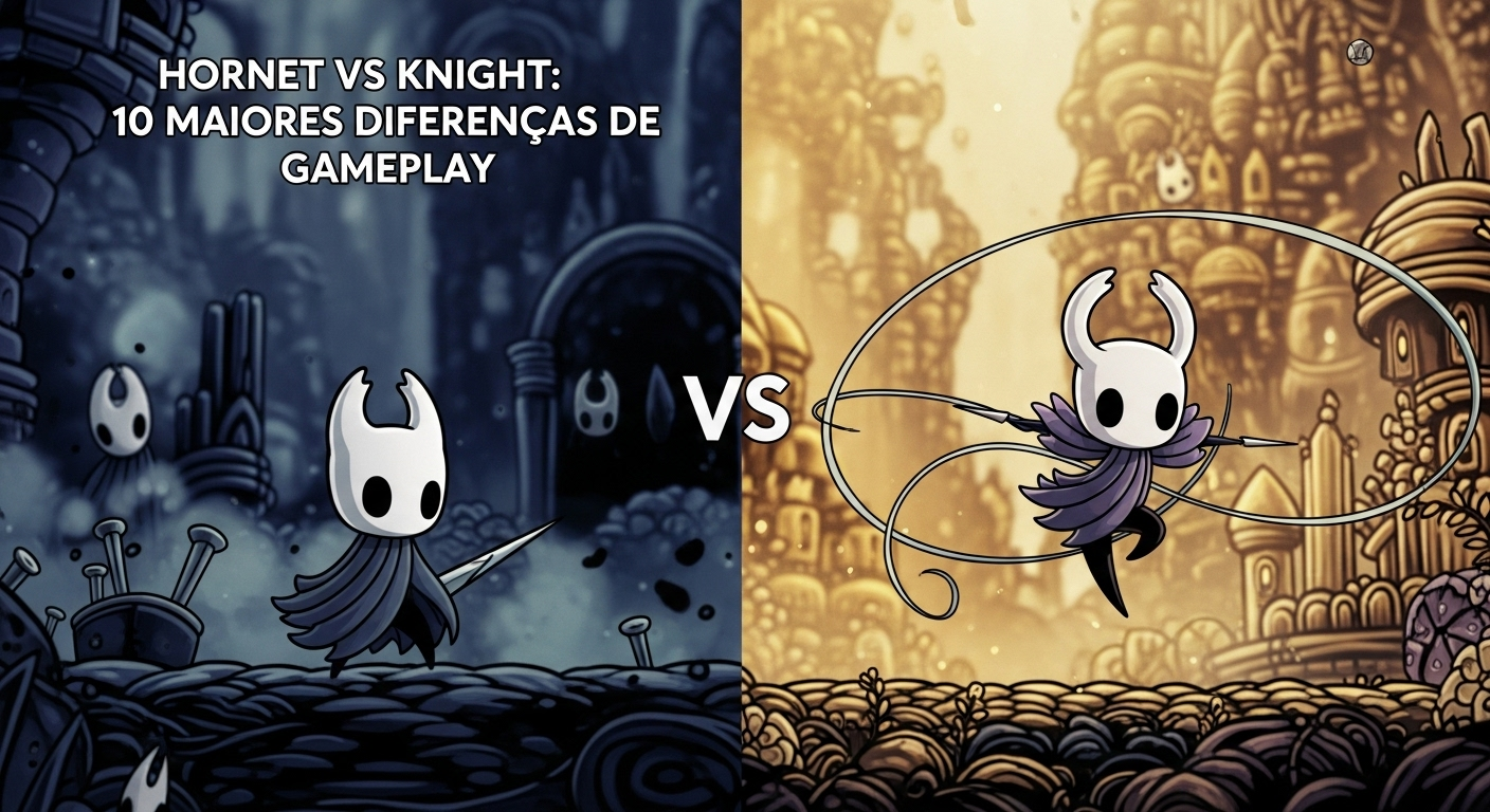 Hornet vs Knight: As 10 Maiores Diferenças de Gameplay em Hollow Knight: Silksong